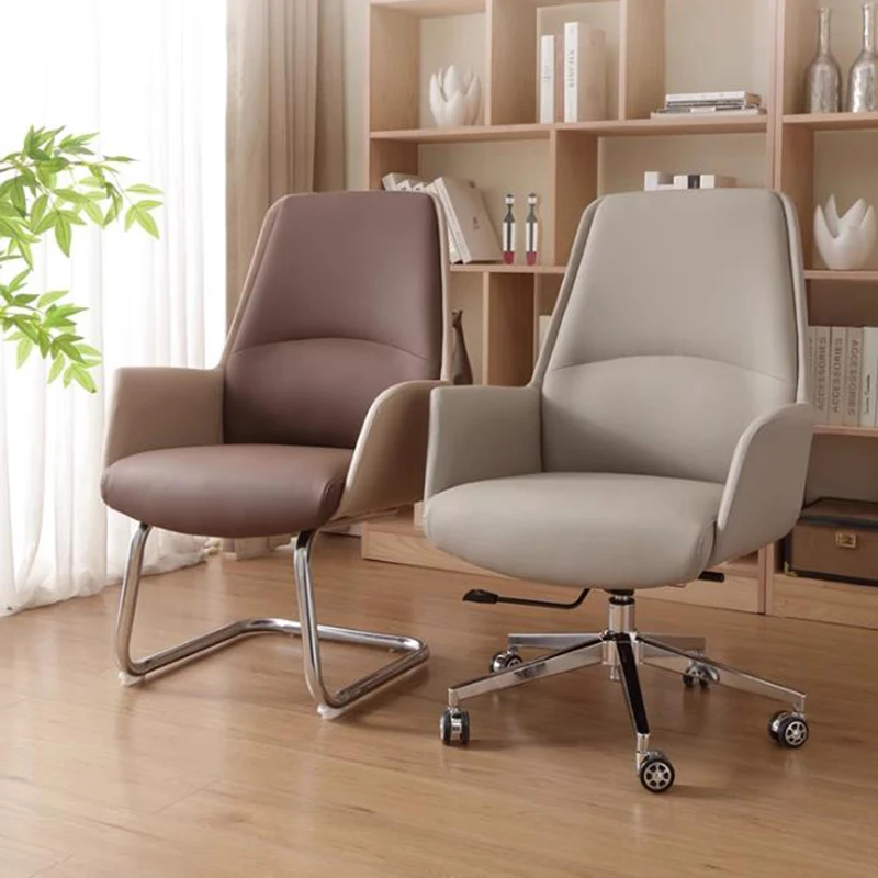 

Conference Rolling Office Chair Modern Leather Dresser Comfortable Office Chair Wheels Mobile Sillas De Oficina Salon Furniture