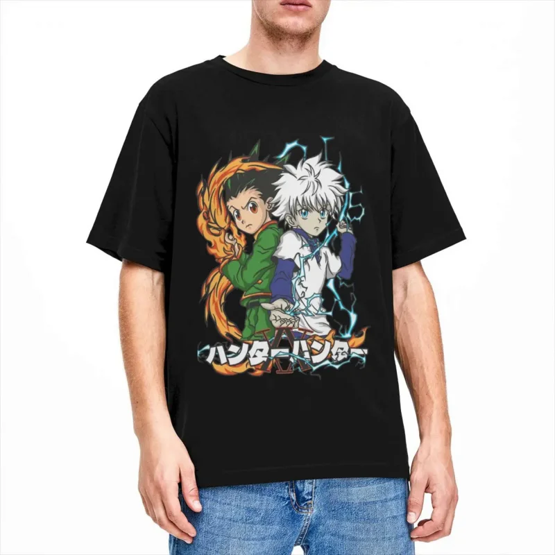 Y2K Amazing X Hunter T Men Women 100% Cotton Gon Freecss Killua Zoldyck Tee Shirt Gift Idea Clothes