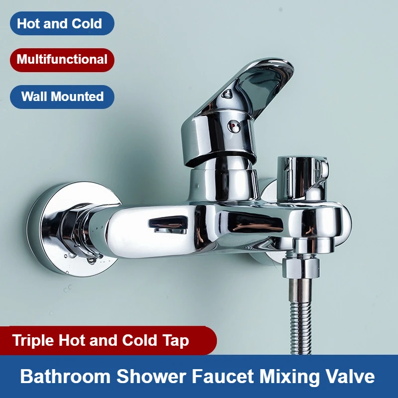 

Хромированные смесители для душа: настенный смеситель для ванны с горячей и холодной водой, душевой гарнитур, аксессуары для душа