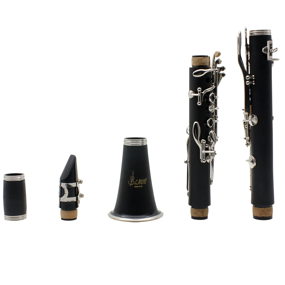 SLADE Clarinet Bb Clarinet 17 Keys 6 Rings Clarinetto Blackwinds Portable Bakelite With Accessory Clarinet Woodwind Instruments