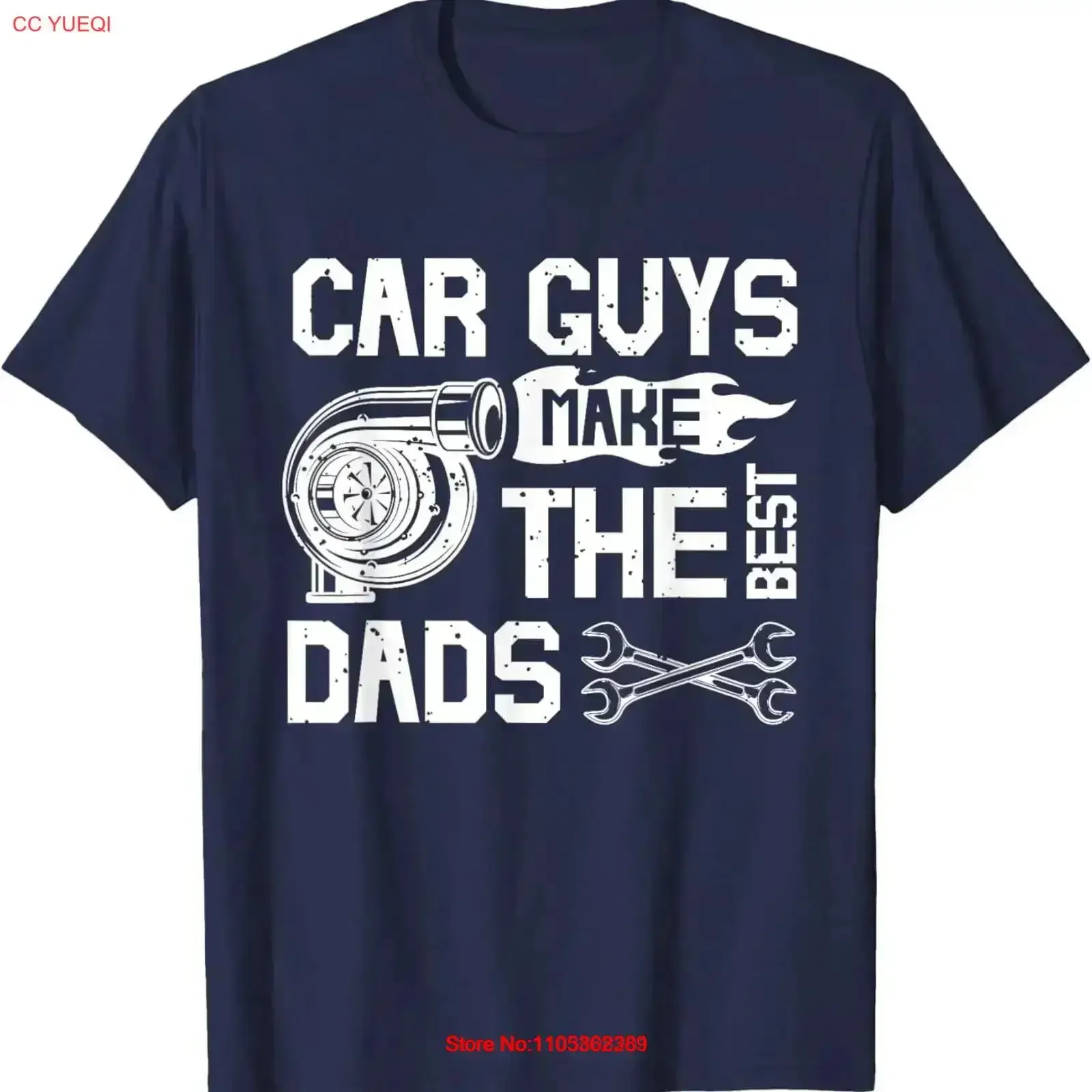 Car Guys Make The Best Dads Fathers Day Mechanic Dad T-Shirt, Vintage-Stil, gewaschen, bequeme Designer-Kleidung, leicht Vintage-Stil, weich