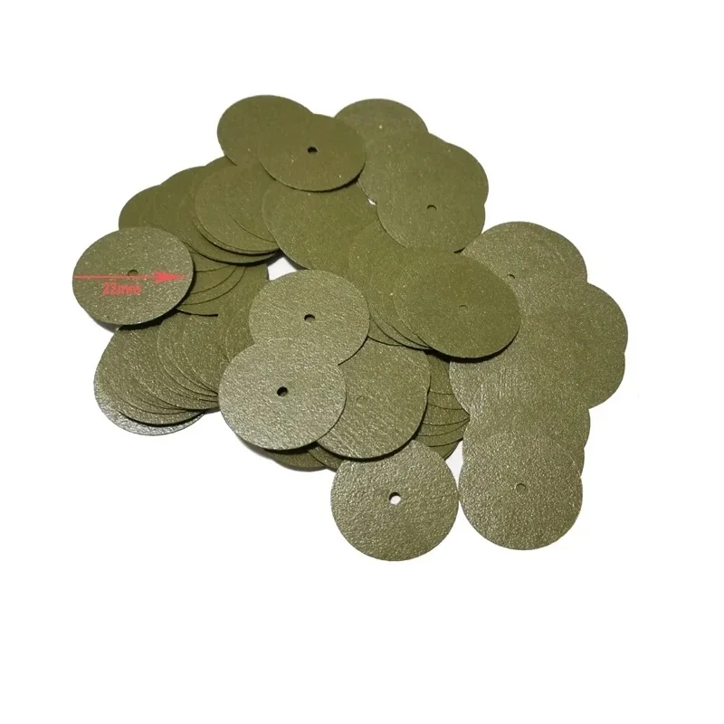 

100 PCS Dental Lab Ultra Thin Separating Discs Abrasive For Metal Ceramic Crown Cutting Polishing Diameter 22mm