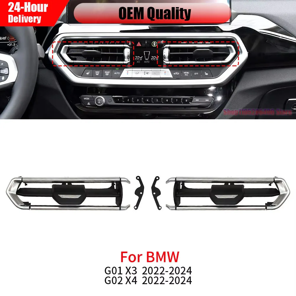 For BMW G01 G02 Car Middle AC Vent Grille Air Conditioning Outlet Knob Repair Replacment Accessory For BMW X3 X4 2022-2024