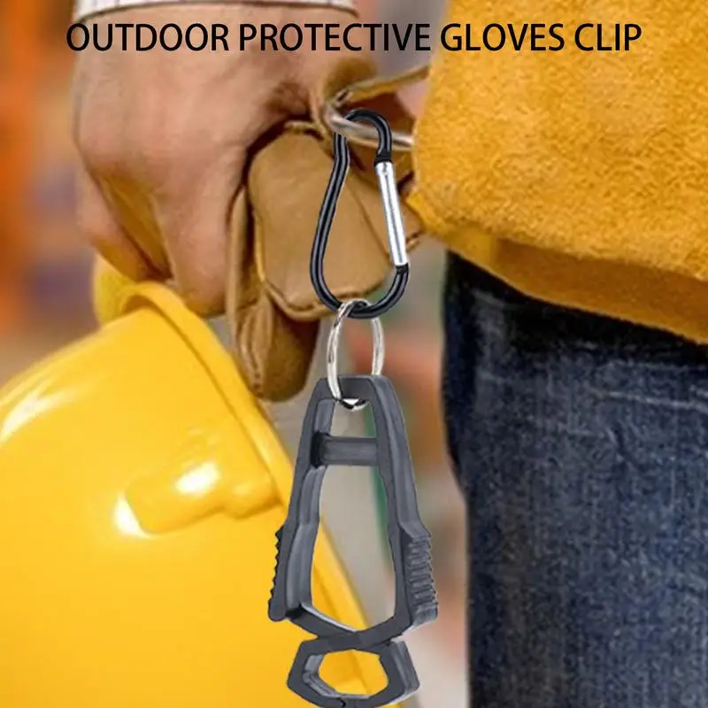 Gloves Clip Aluminum Alloy Gloves Clips Holder Camping Hook Anti-loss Gloves Clips For Construction For Gloves Helmets Towels