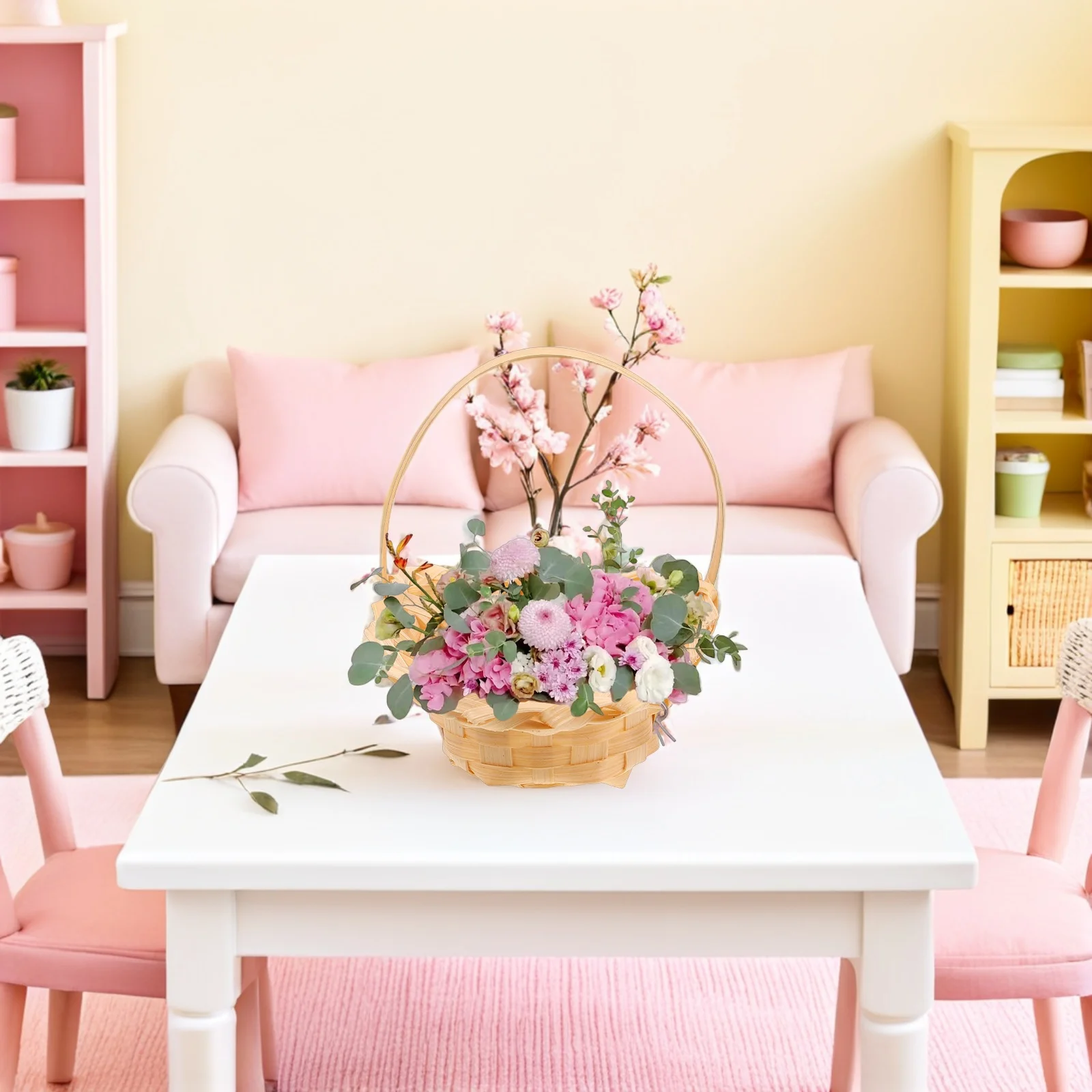 

10 Pcs Mini Rattan Basket Dollhouse Hanging Kitchen Supplies Crafts Storage Fairy Garden Bamboo Accessories