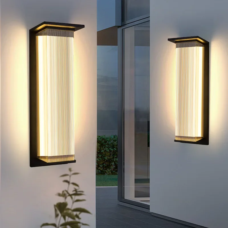 

Outdoor Wall Lamp Waterproof Modern Porch Courtyard Lamp Garden Villa Entrance External Wall Light Outdoor Yard Lighting