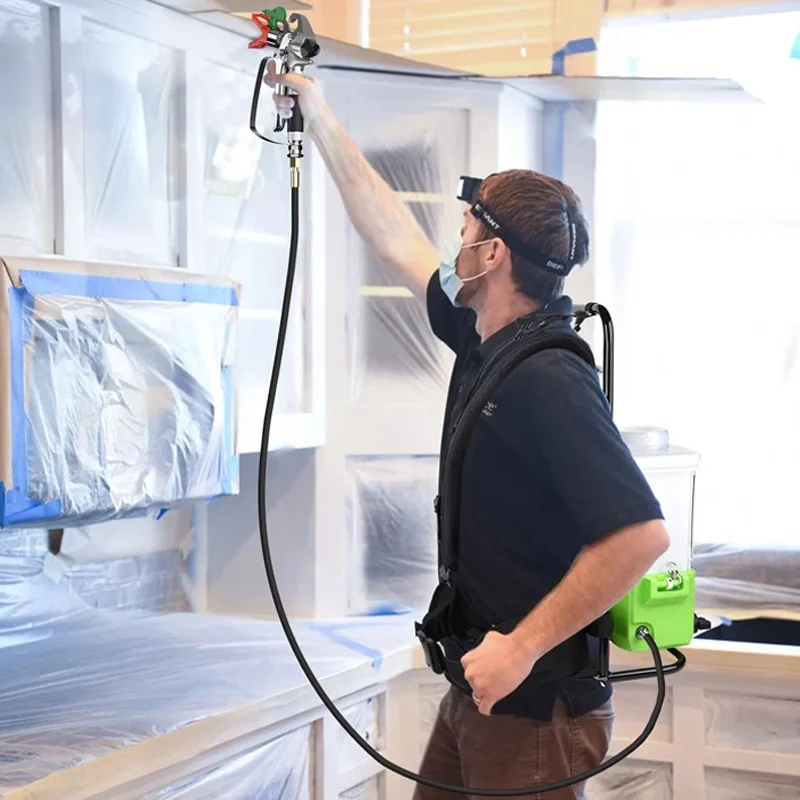 21V 6.0AH Piston Type Lithium Battery 500W Power Backpack Spraying Machine, High-pressure Airless Spraying Machine,Latex Paint