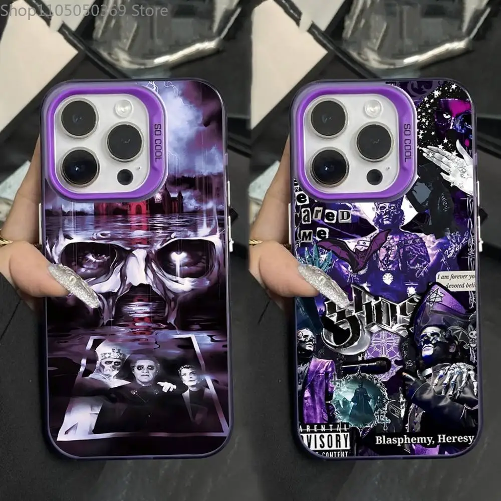 

Skeletour Skeleta Phone Case For iPhone 16,15,14,13,12,11,XS,Mini,Pro,SE,MAX Band G-Ghost Purple Matte Silicone Cover