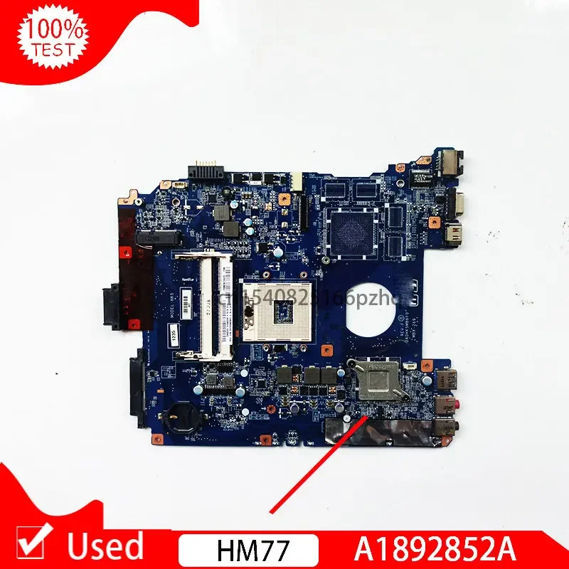 Used MBX-269 Laptop Motherboard For SONY VAIO SVE15 SVE151 HM77 Notebook Mainboard A1892852A DA0HK5MB6F0 SLJ8E