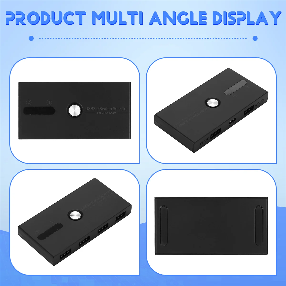 AC37-USB 3.0 Switch 2 In 4 Out KVM Docking Station Printer Berbagi Perangkat Monitor Adaptor KVM Converter