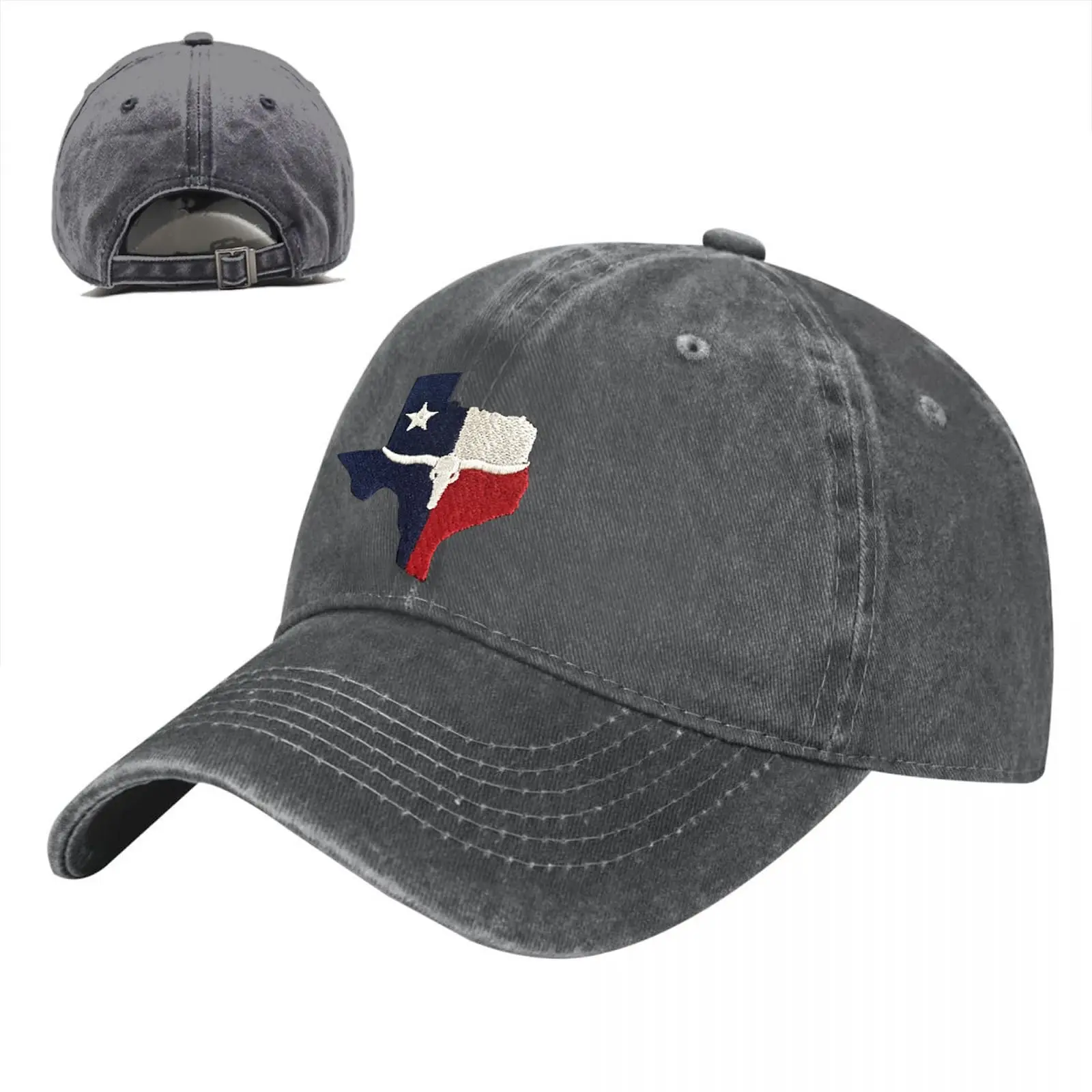 Texas Baseball Cap for Men Women Adjustable Washed Baseball Hats for Daily Travel