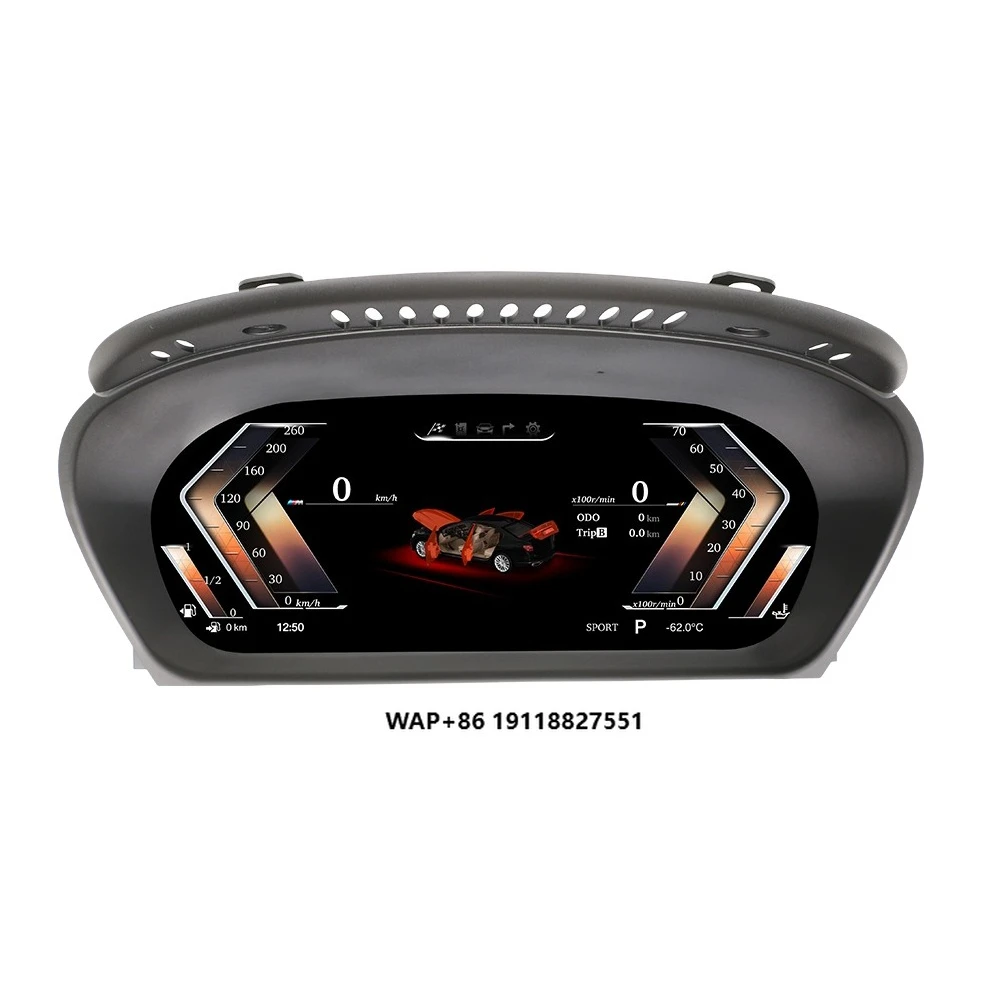 Cluster cruscotto digitale LCD per auto da 12,3 "per serie 5 E60 2004-2009 Sistema CCC Pannello strumenti Tachimetro Cockpit virtuale