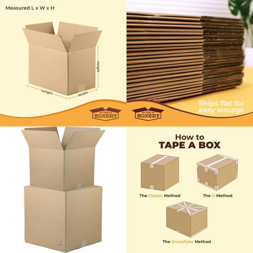 

Набор из 25 коробок из гофрированного картона коричневого цвета 22x10x18 для транспортировки, упаковки, переезда и хранения - прочные, экологичные, пригодные для переработки