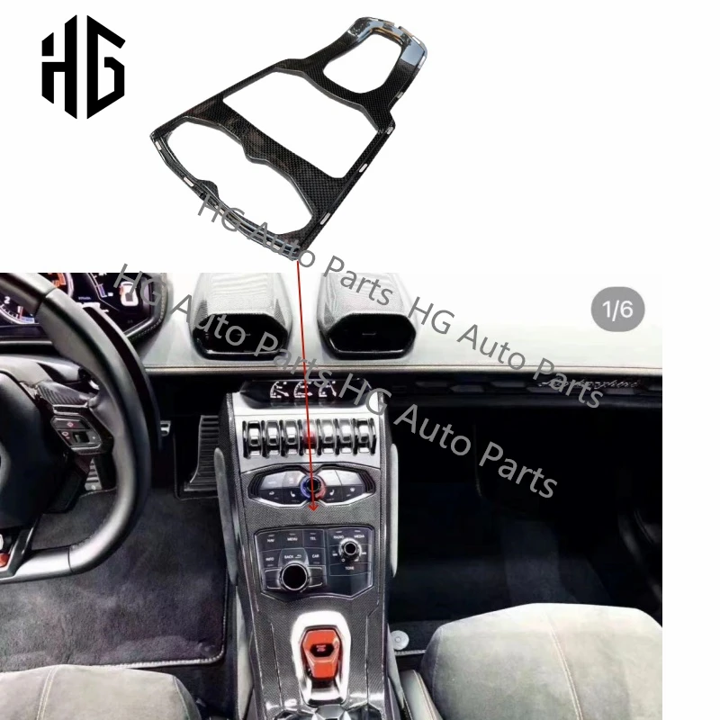 Painel Decorativo De Exibição De Controle Central, Fibra De Carbono Real, Acessórios De Carro Substituir, Lamborghini Huracan LP610