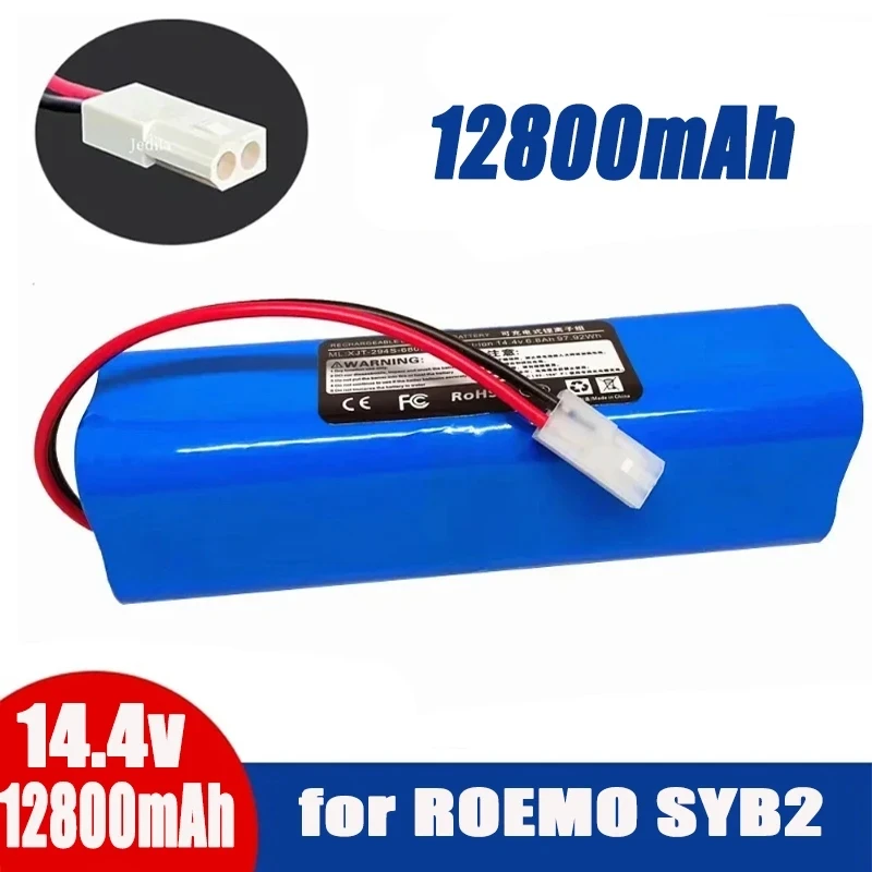 

100%Original 12800mAh Battery INR18650 M26-4S2P For ROEMO SYB2 Robot Vacuum Cleaner Replace the battery