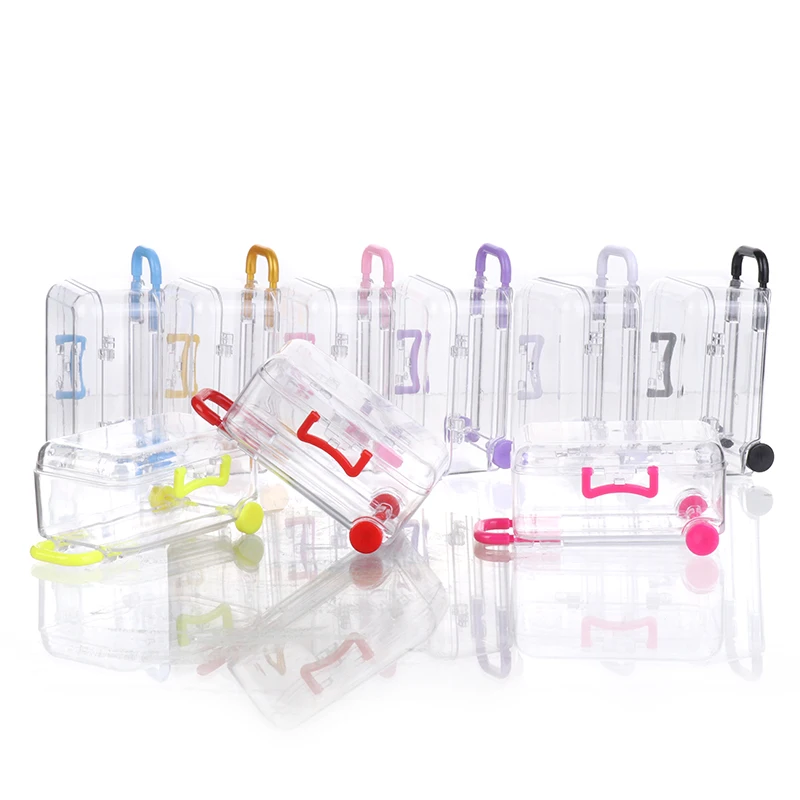 Caja de dulces de 5x7cm para casa de muñecas, Mini maleta, carrito, equipaje, bolso, modelo de decoración, 1 ud.