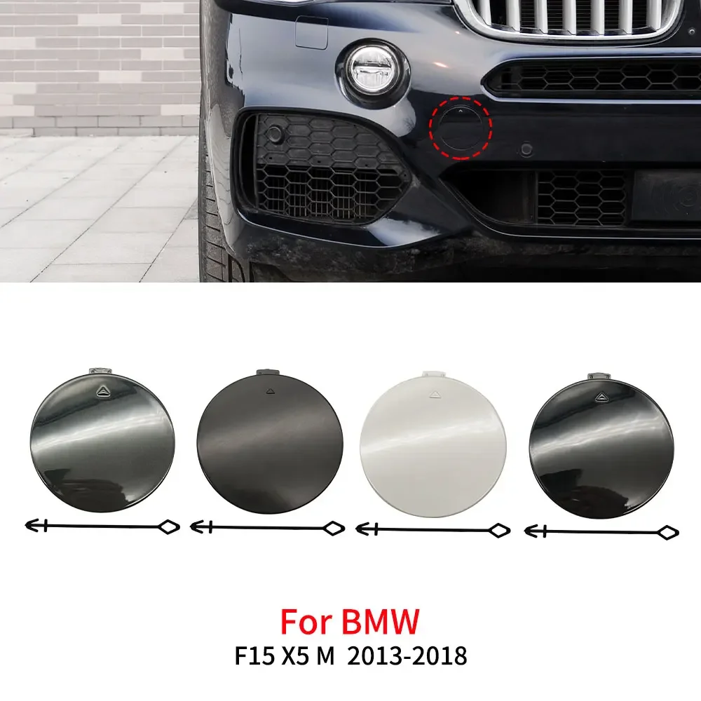 

For BMW F15 X5 M Sport 2014-2018 Car Front Bumper Trailer Hook Tow Cover Cap Replacement Accessory Black White 51118060131