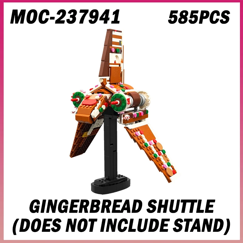 

585PCS MOC-237941 Gingerbread Shuttle Space War Movie Series Spaceship Model Building Blocks Bricks Creative Toys Christmas Gift