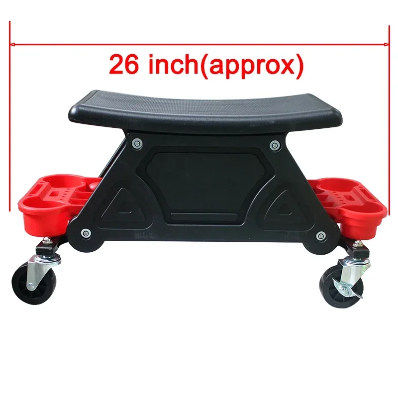 Mechanic Stool 300 LBS Capacity Garage With Wheels Heavy Rolling Mechanics Seat Three Trays And Drawer For car Auto Repair amagi