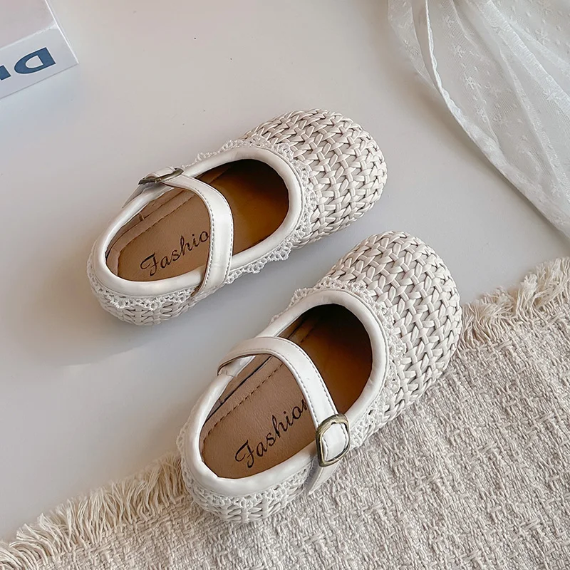 Kids'Casual Shoes Low-Cut Shoes PU Leather Spring Shoes For Girls Slip-On Anti-slip Breathable Brown Silver Shoes Size 23-34