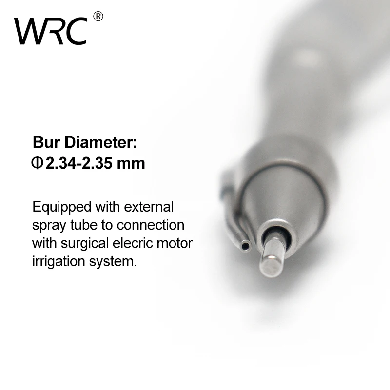 Low Speed Dental piece 20 Degree Surgical straight Handpiece Drive Single External Water Spray Bur applicable 40mm