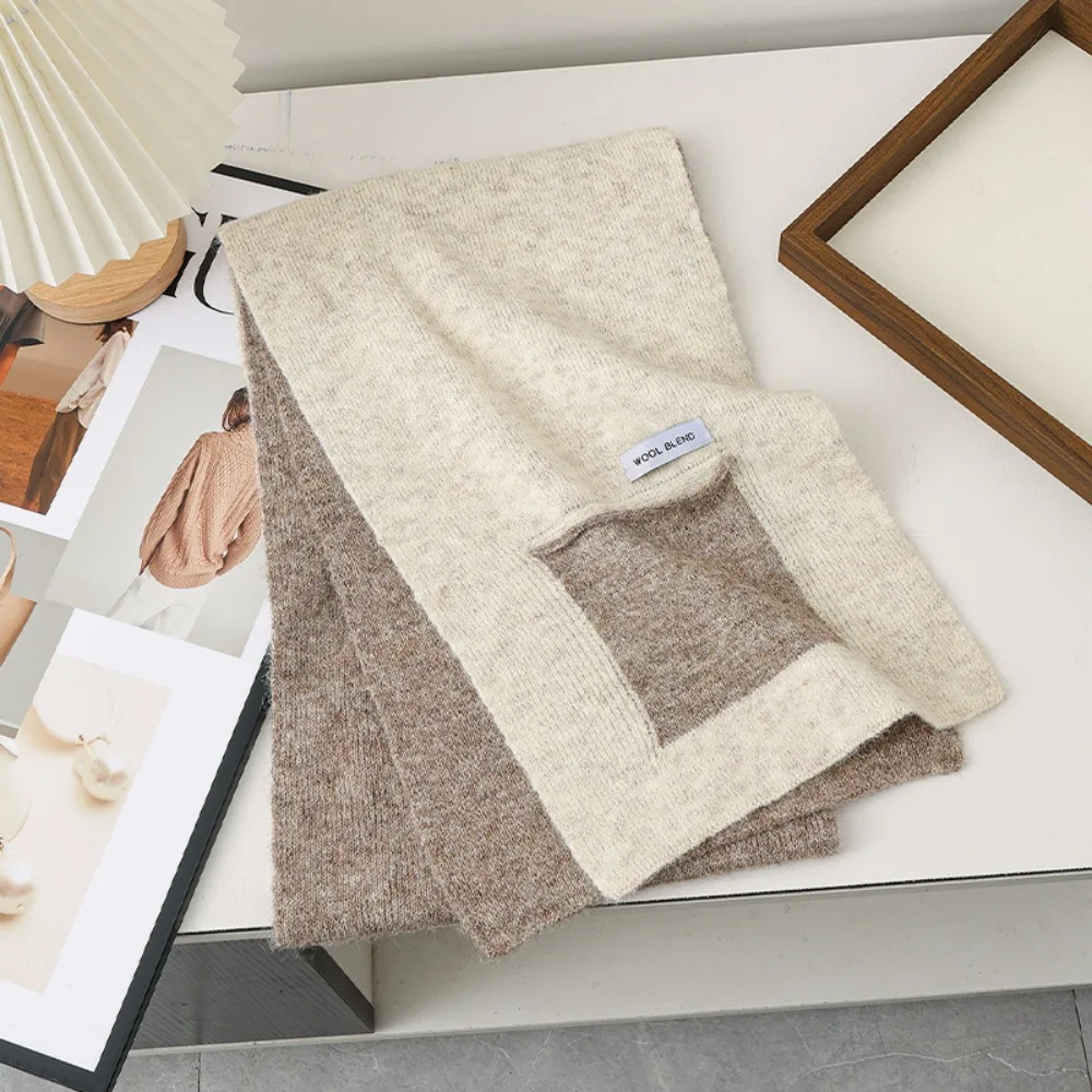 

Повседневный утолщенный кашемировый шарф, теплый цветной шейный платок, вязаный шерстяной шарф для мужчин