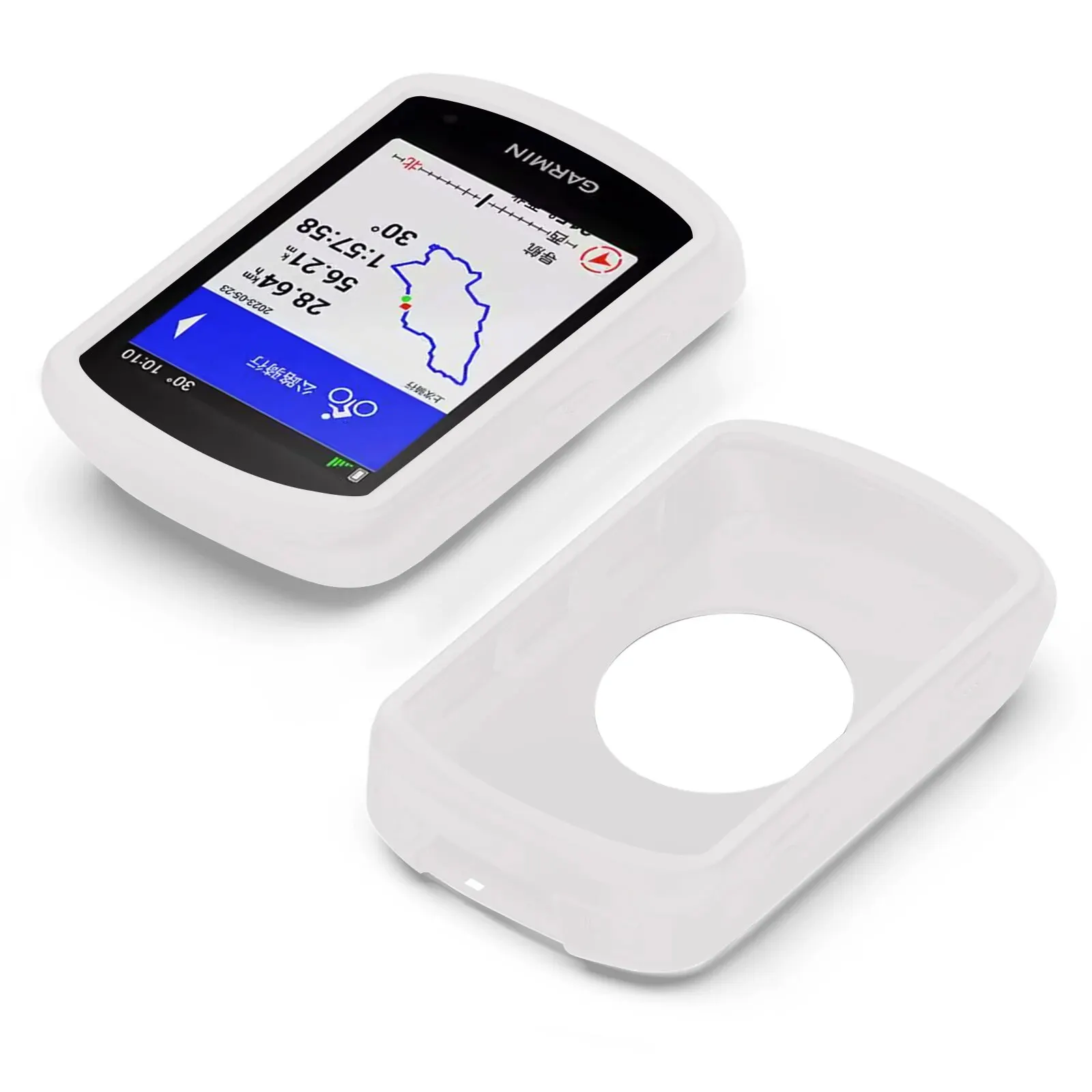 Garmin EDGE 540 840 Hülle GPS Fahrradcomputer Silikonhülle Gummi Kilometerzähler Schutzhülle + HD-Folie (für Garmin EDGE 540 EDGE 840) – Detail 2