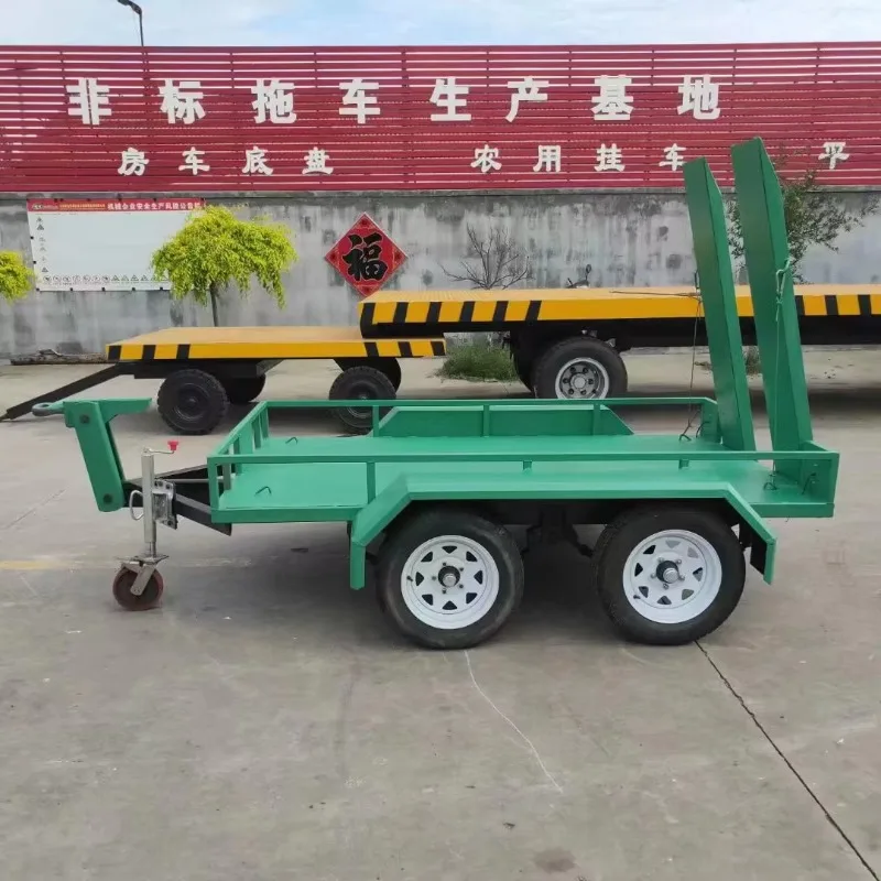 Customized Car Hydraulic 3 Tonne Trailer Low Bed Tilt Trailer Tandem Car Trailer