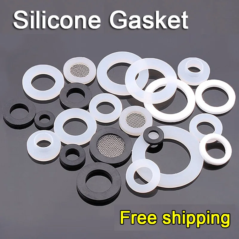 

10Pcs/lot Seal O-Ring Hose Gasket Flat Rubber Washer With Filter Net for Faucet Grommet 1/2" 3/4" Silicon Gaskets 40 Mesh Tools