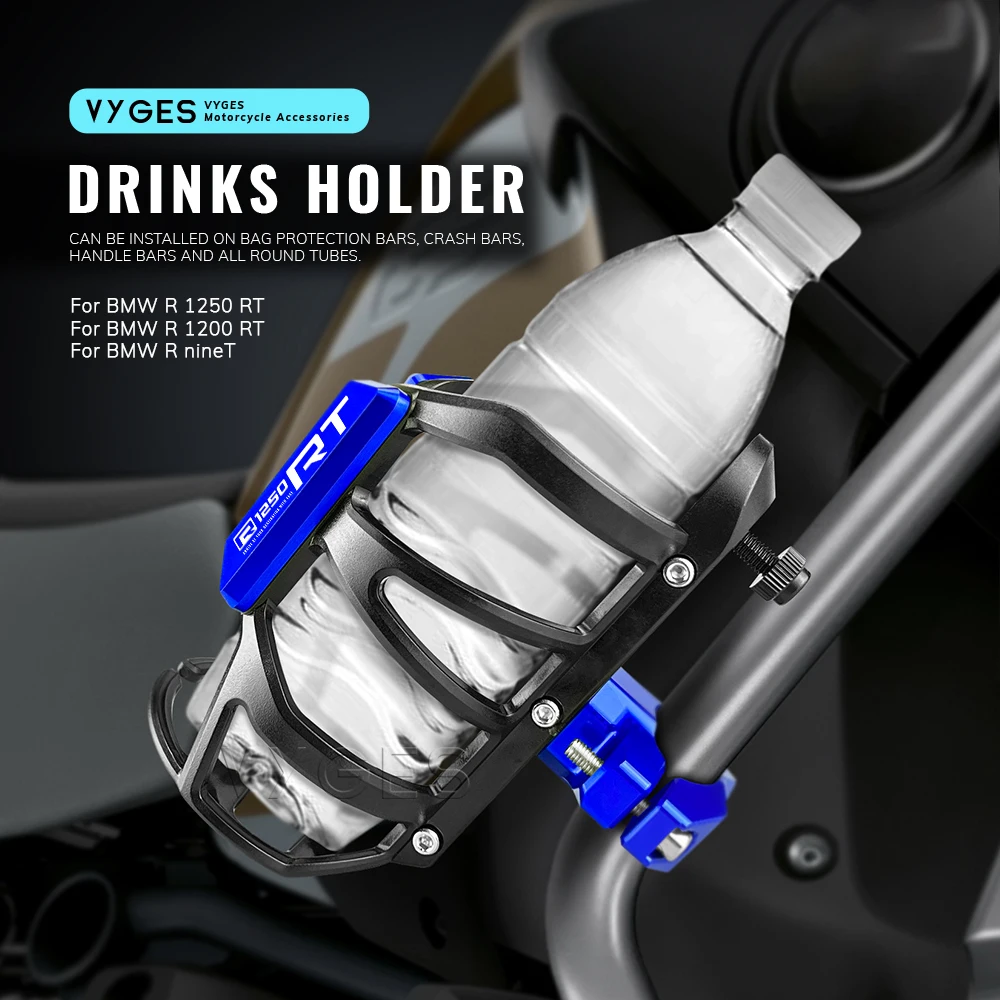 

Motorcycle Beverage Water Bottle Cage Drinks Holder Water Cup Holder For BMW R 1250 RT R1250RT R 1200 RT R1200RT R nineT RnineT