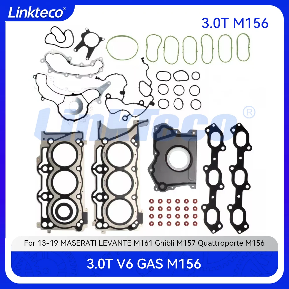 

Engine Cylinder Head Full gasket set Fit 3.0 T L M156 M156D For 13-19 3.0T MASERATI LEVANTE M161 Ghibli M157 Quattroporte M156