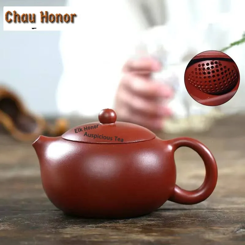 

270ml Yixing Purple Clay Teapots Xishi Tea Pot 188 Ball Hole Filter Kettle Master Handmade Zisha Teaware Dahongpao Authentic