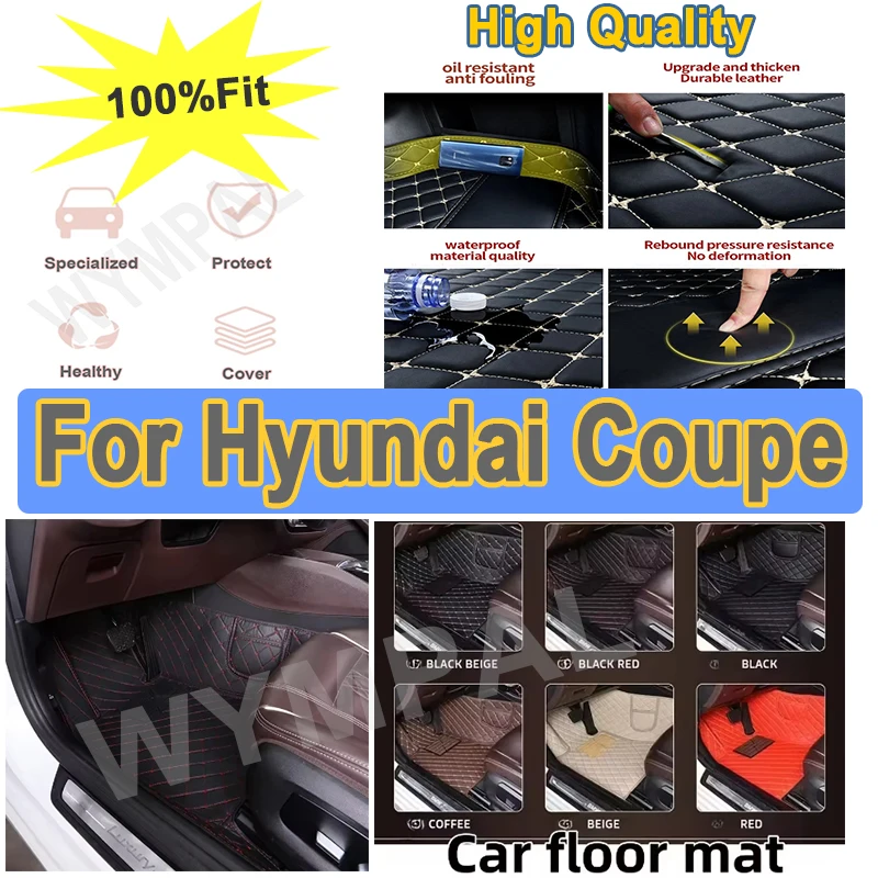 

Роскошные автомобильные коврики для Hyundai Coupe 2004 2005 2006, изготовленные на заказ автомобильные подушечки для ног, автомобильный ковер