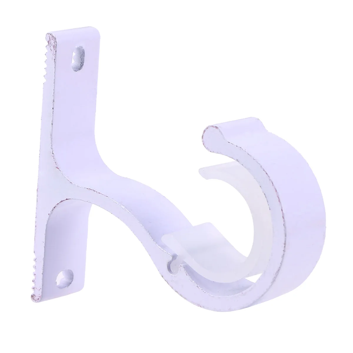 

2Pcs Aluminum Alloy Curtain Rod Bracket Wall Mount Heavy Duty Double Semicircular Metal Support Holder For Drapes Hardware Home