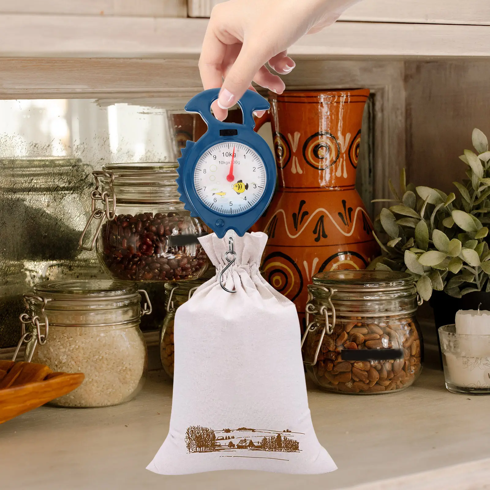 

Портативные весы-пружина на 10 кг для измерения веса рыбы, ручные подвесные весы для измерения веса багажа, фруктов, для дома и кухни