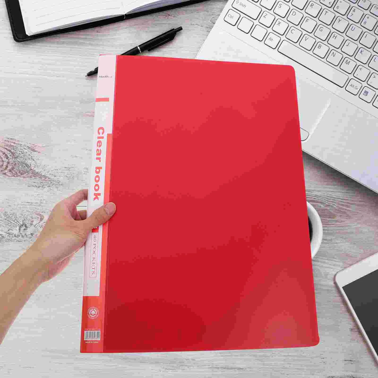 Transparent Information Booklet Clear Folder Sleeves Business Cards Holder Pocket Protector