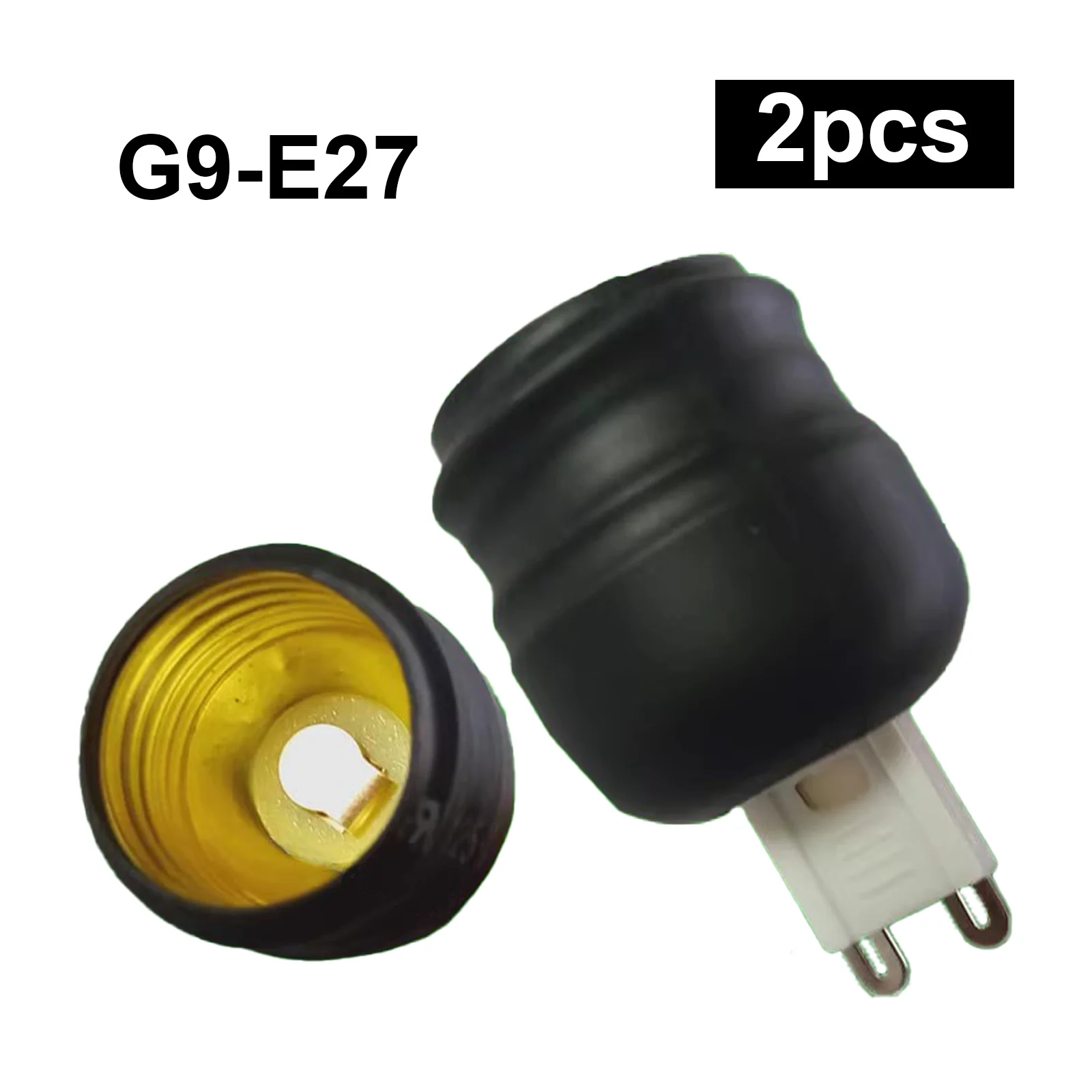 2pcs G9 to E27 Lamp Adapter - Heavy Duty Socket Converter for LED/Halogen Bulbs - Standard 220V Screw Base
