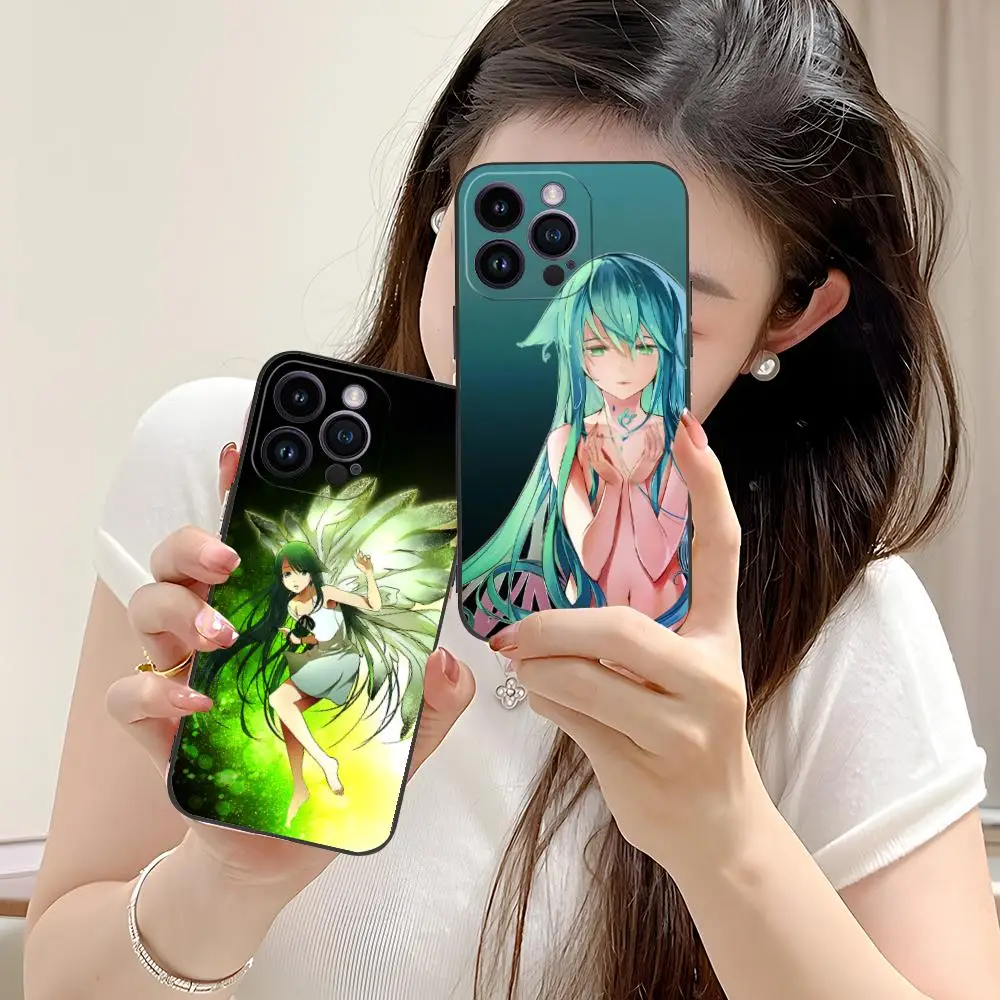 Saya no Uta حافظة هاتف محمول لهاتف آيفون 17 16 15 14 13 12 11 X XR XS 8 7 Pro Max Plus غطاء ملون صغير غطاء فاخر جميل