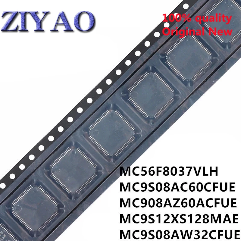 

(5piece)100% New MC9S08AC60 MC9S08AC60CFUE MC908AZ60ACFUE MC9S12XS128MAE MC9S08AW32CFUE MC56F8037VLH QFP-64 Chipset IC