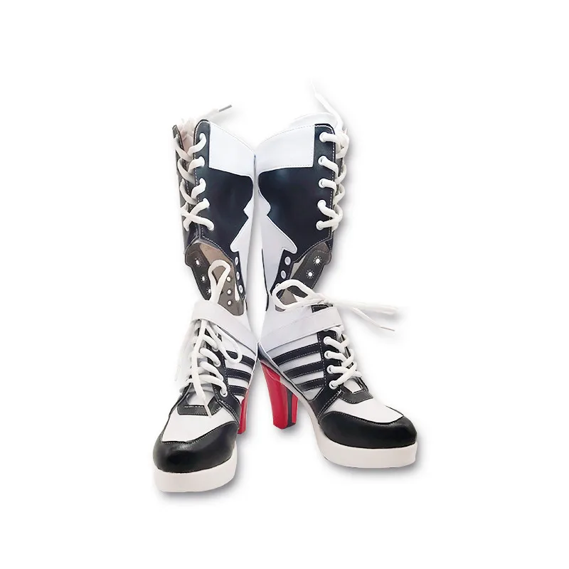 Anime Game DC Clown Joker Harley Joke, High Birds of Prey Cosplay Boots, Chaussures, Halloween Carnival Party Costume, Personnalisé