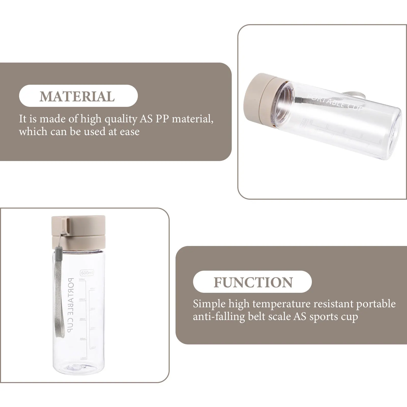 

Built Water Bottle Sports Cup Drinking Container for Gym Leak Proof Bottles