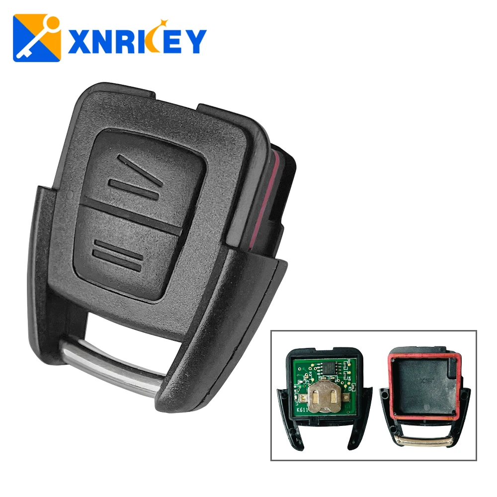 

XNRKEY 2 Button Remote Car Key 433Mhz for Opel Vauxhall Astra H J G Insignia Mk4 B C Mokka Vectra Zafira Corsa OP1 Auto Omega 2