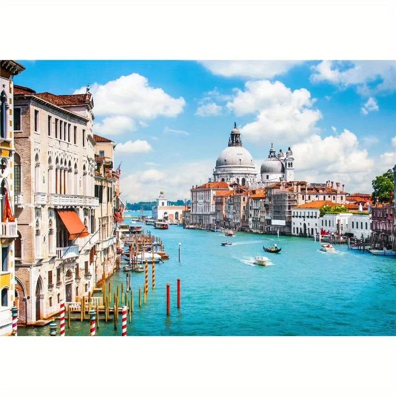 500 ชิ้นจิ๊กซอว์ปริศนาสําหรับผู้ใหญ่ภาพวาด Santa Maria Canal กระดาษปริศนาตกแต่งบ้านผนังฮาโลวีนวันเกิดคริสต์มาส