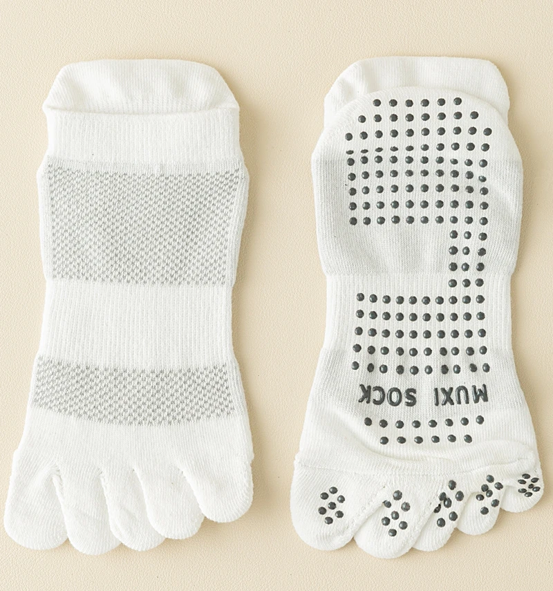 Men's 3 Pairs Non-slip Five Finger Grip Socks