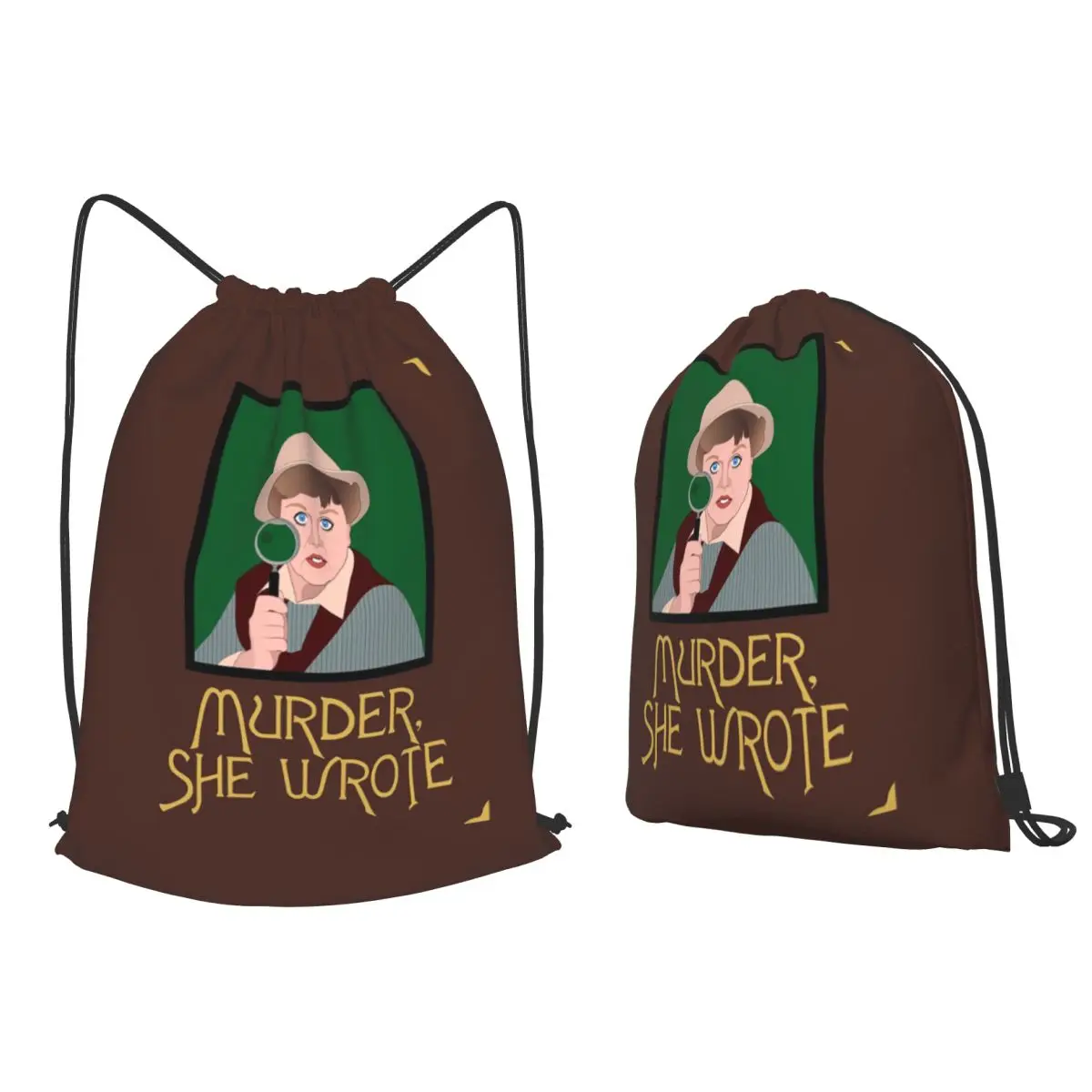 It Was Murder, She Wrote Backpacks Casual Drawstring Bundle Pocket Storage Bag Book Bags for Travel School