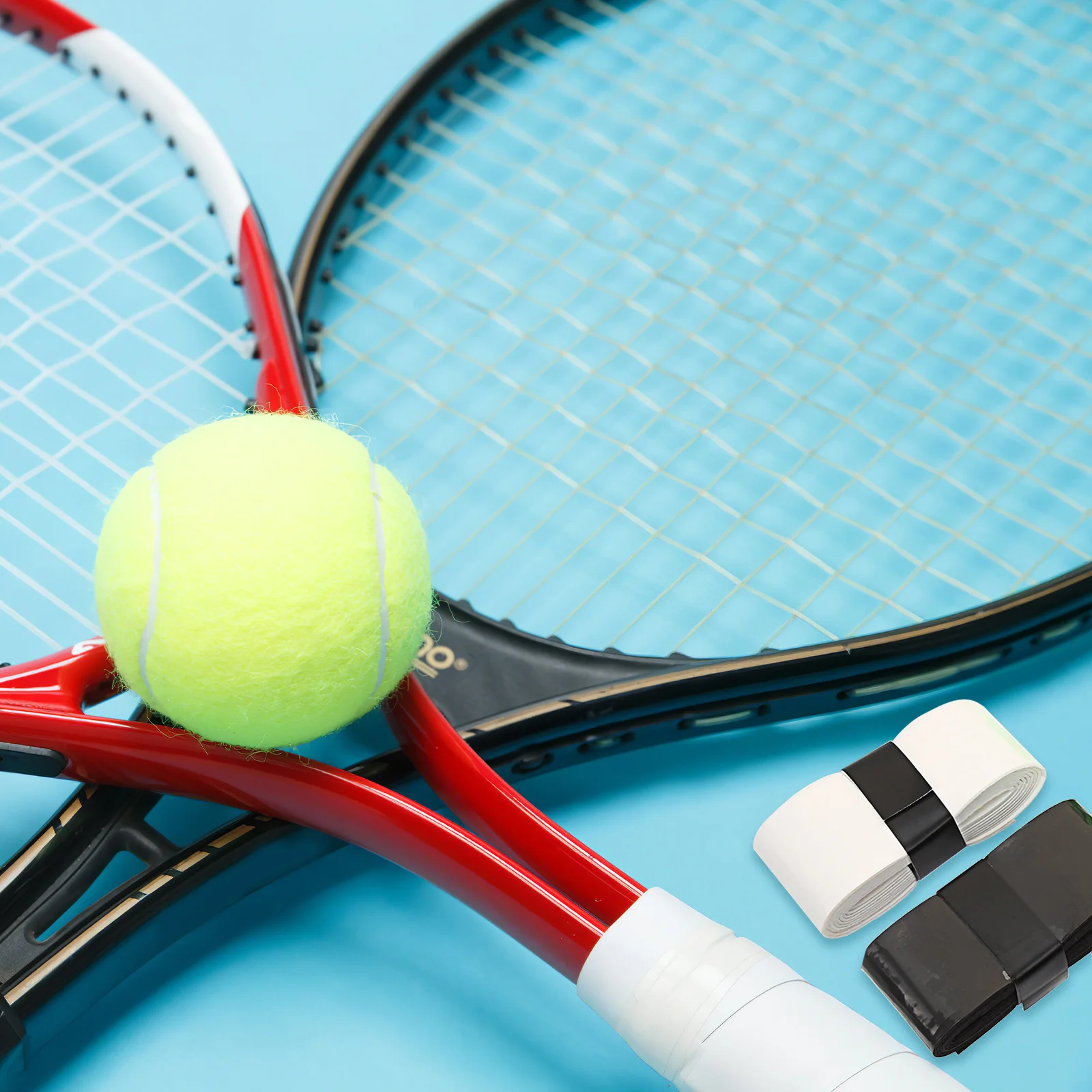 

10Pcs Sweat-Absorbent Racket Grip Tape PU Material Anti-Slip Durable Tennis Badminton Handle Wrapping Tape Sports Gear