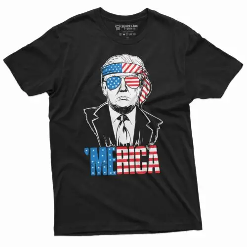 Merica USA Trump T-shirt DTJ 4th of July Cool Patriotic America Tee Mens Tee