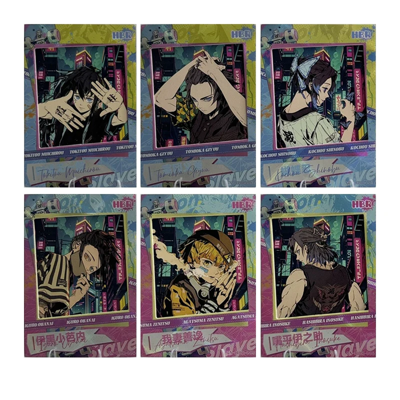 

Anime Demon Slayer Tokitou Muichirou Kochou Shinobu Agatsuma Zenitsu Collectible Cards Christmas Birthday Gifts Children's Toys