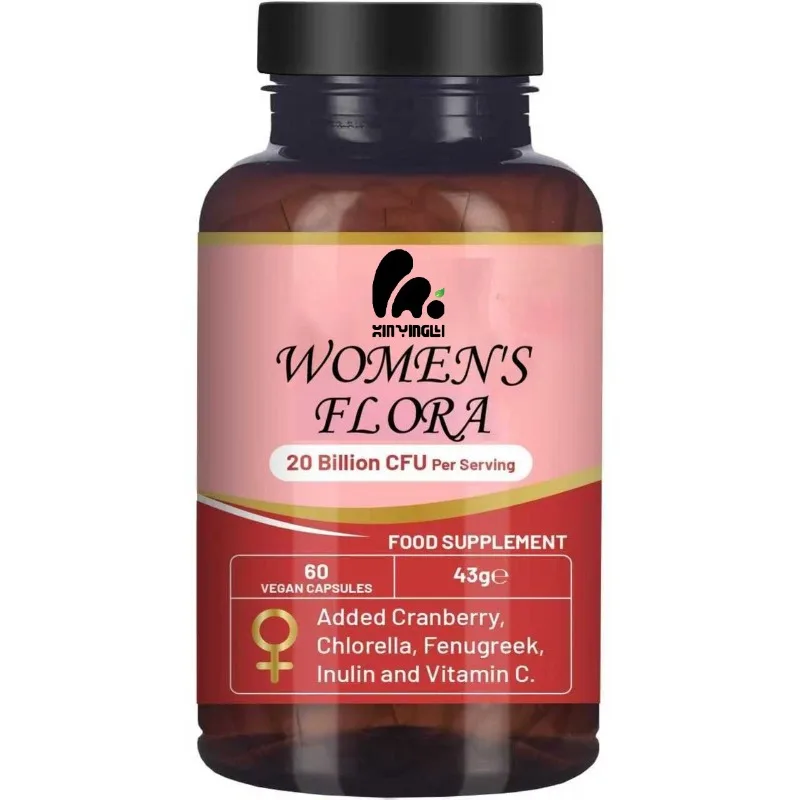 

20 billion CFU of female probiotics containing 15000 milligrams of cranberry, vitamin C, fenugreek, microalgae, and inulin