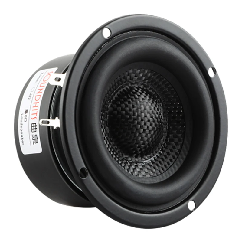 Fiberglass Braided 3 Inch Subwoofer 4ohm~8ohm Subwoofer Hi-Fi Speaker Unit Powerful Low Frequency 25~40W